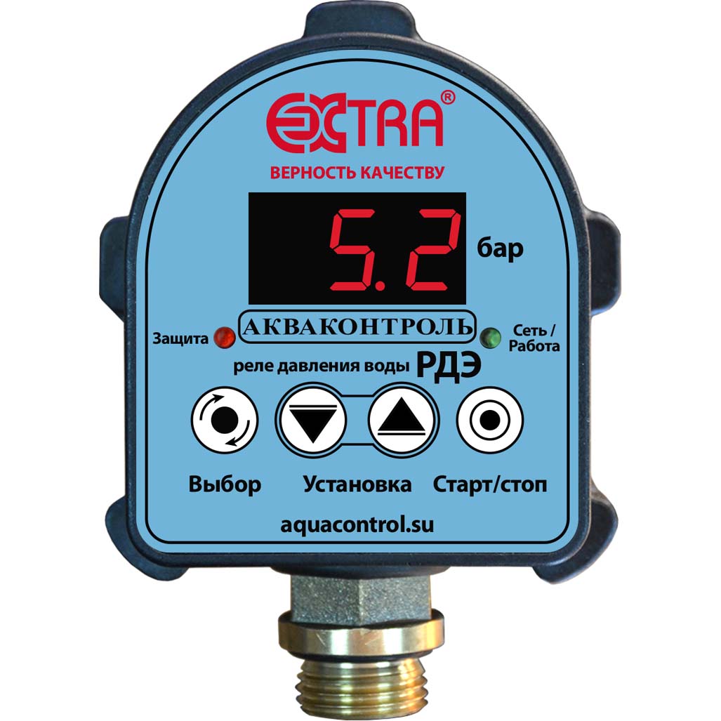Реле давления воды электронное РДЭ -10-1,5 EXTRA Акваконтроль (1,5 кВт, 5%)