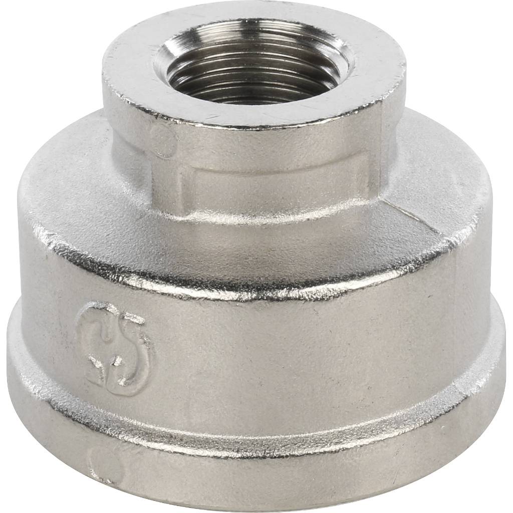 Муфта ВВ переходная никелированная 1 1/2"X3/4" (30) STOUT