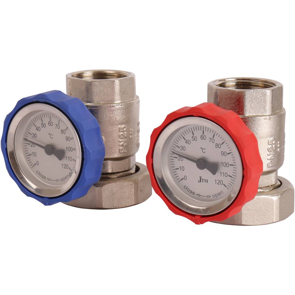 Группа насосная с термостатическим смесительным клапаном (20-40С) 1" без насоса ROMMER