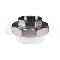 Муфта комб.разъём.(американка) с внутренней резьбой 20х3/4" (200/25) (Valfex) СЕРАЯ