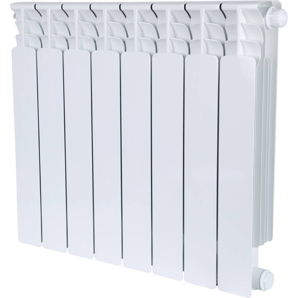 Биметаллический радиатор с нижним прав. подключением STOUT Space 500 8 секции