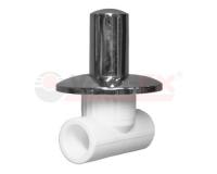 Вентиль хромированный 25x3/4" (20/1) (Valfex) БЕЛЫЙ