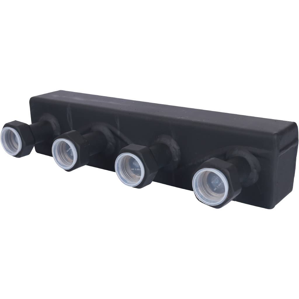 Стальной распределительный коллектор 2 отопительных контура. В теплоизоляции DN 20 