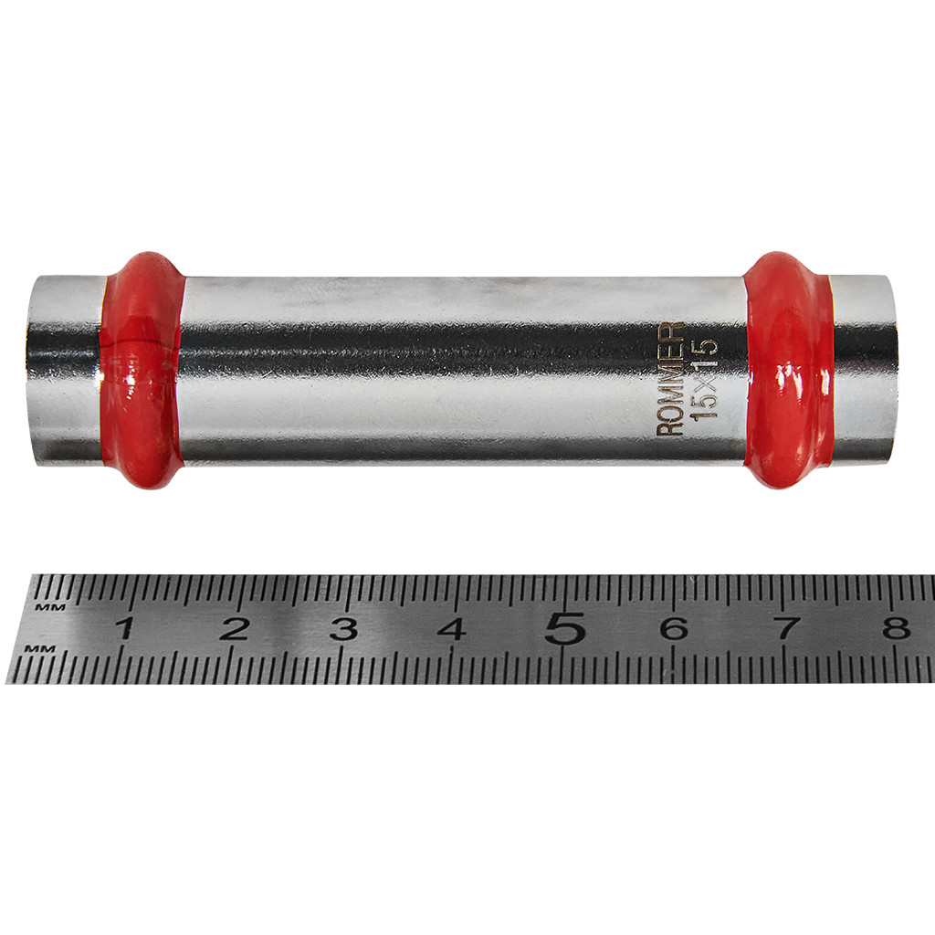 Муфта надвижная ВПр 15 из нержавеющей стали прессовой ROMMER