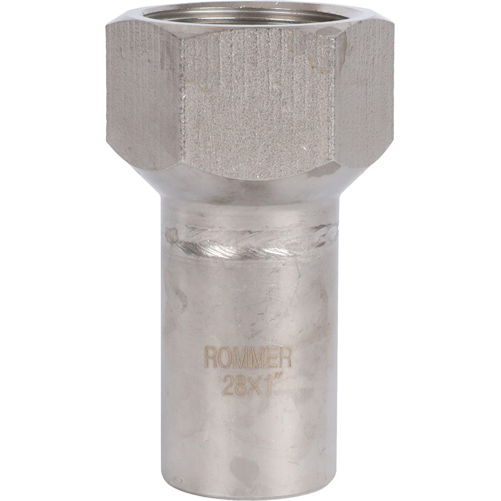 Вставка переходная НПр-ВР 28х1 из нержавеющей стали прессовой ROMMER
