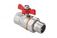 Кран-американка шаровый никелированный с бабочкой   1/2" MVI (8/64)