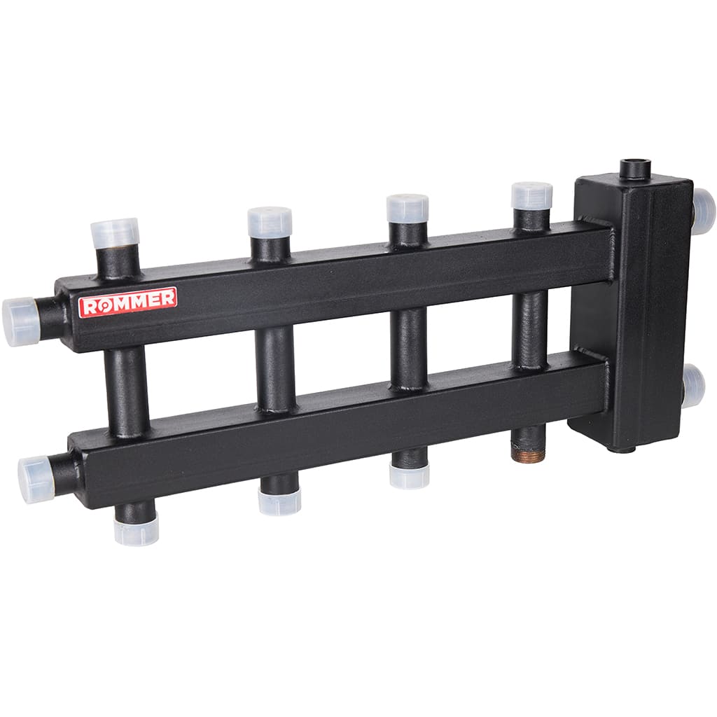 Коллектор (дублер компакт) с гидроразделителем на 2+2+1 контура до 60 кВт ROMMER