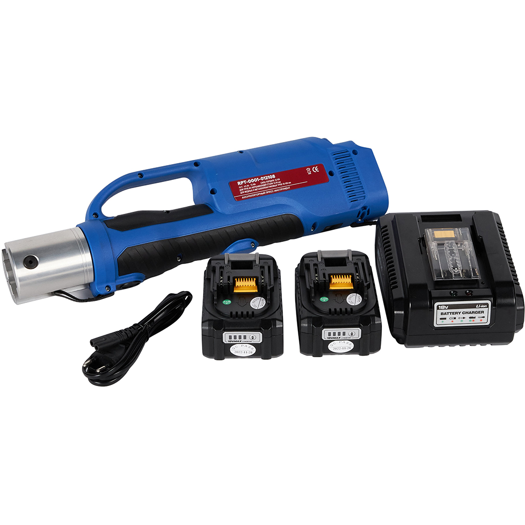 Набор пресс-инструмента (пресс-инструмент, 2 аккумулятора 4.0 Ач, зарядное) ROMMER