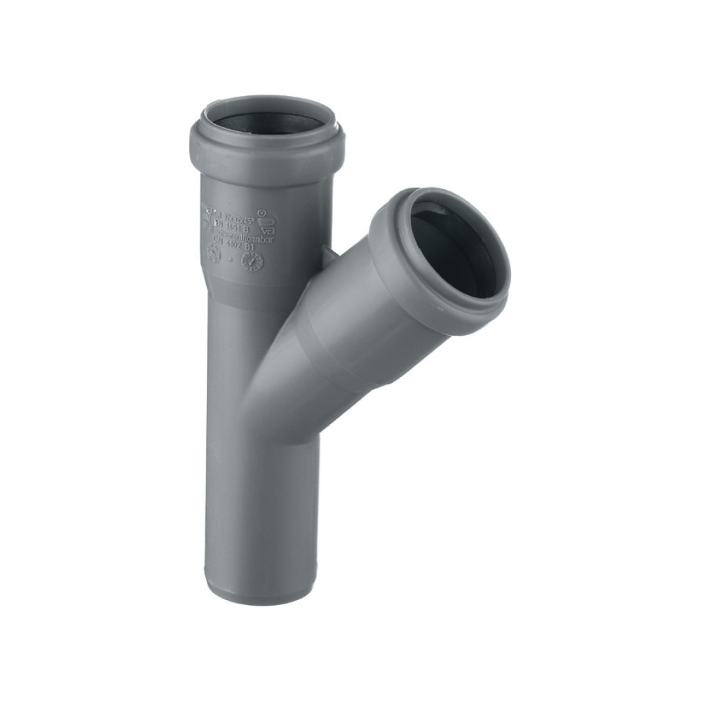Тройник HTEA 50/40*45 гр. Ger для внутренней канализации, Ostendorf  (20/480)