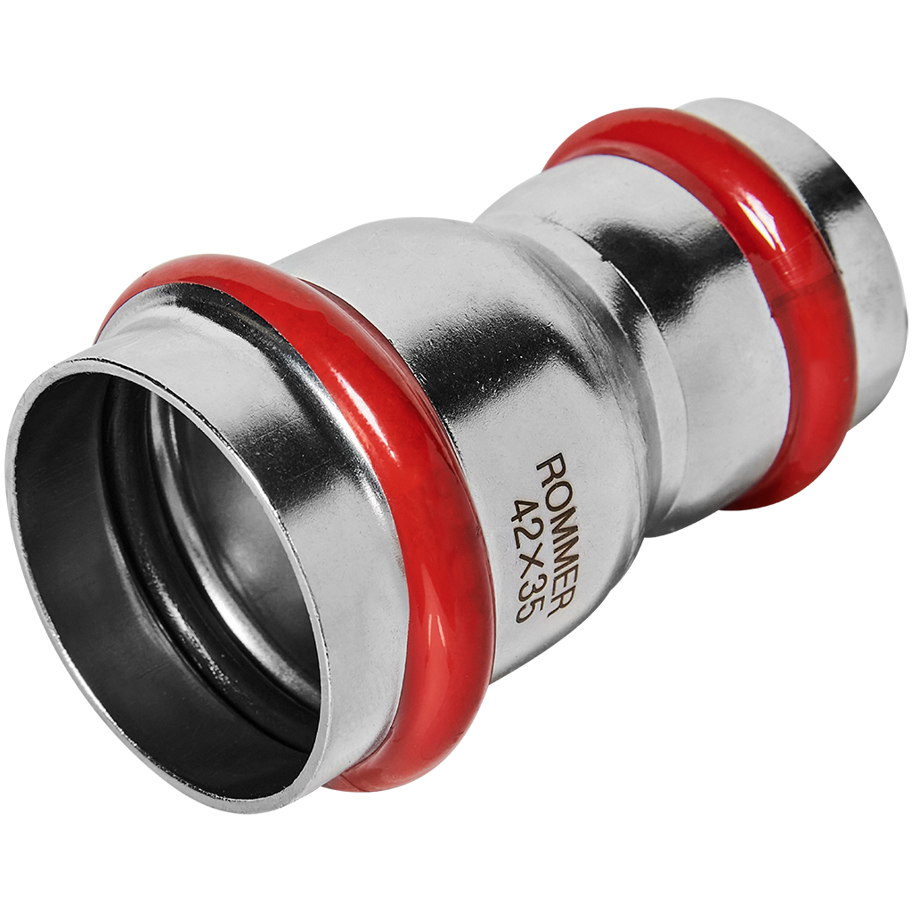 Муфта переходная ВПр 42х35 из нержавеющей стали прессовой ROMMER