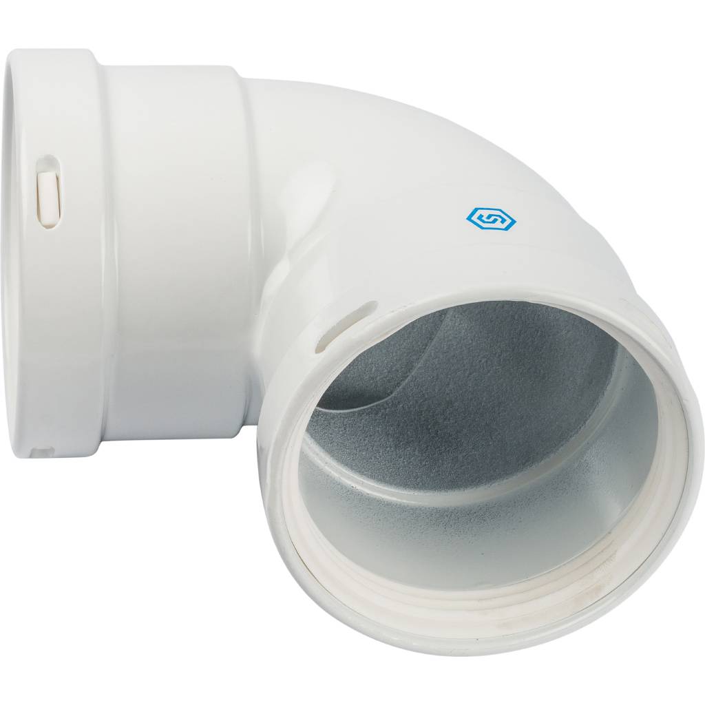 Элемент дымохода отвод 90° м/м DN80 STOUT