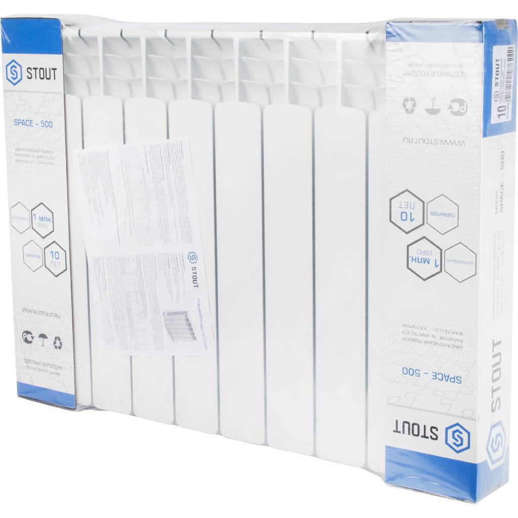 Радиатор биметаллический  STOUT Space 500 14 секции