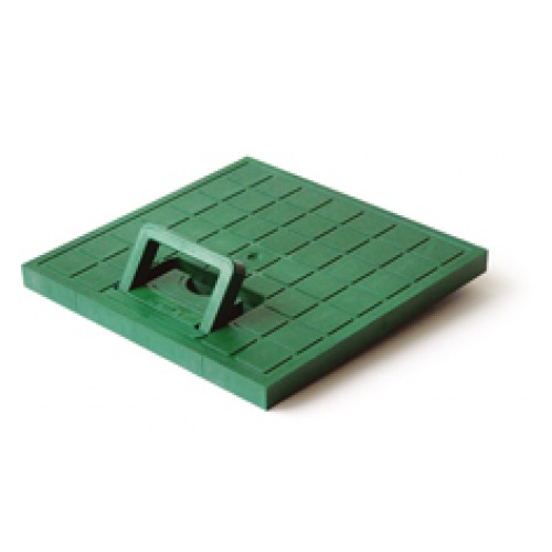 Крышка пластиковая с ручкой зеленая 300