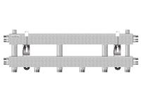 Модульный коллектор MK-100-3 (до 100кВт 2 магистр.подкл. G1¼″ 3 контура G1″ вверх или вниз)