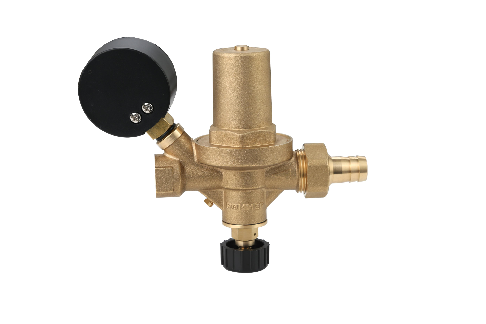 Автоматический подпиточный клапан с манометром 1/2 ВН/НР, крышка-латунь