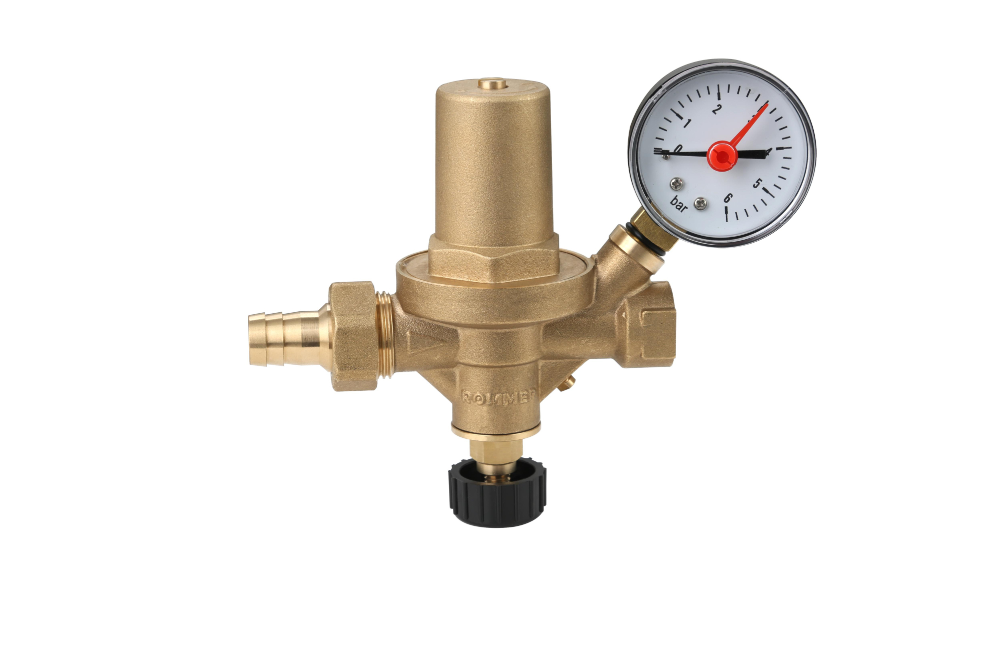 Автоматический подпиточный клапан с манометром 1/2 ВН/НР, крышка-латунь